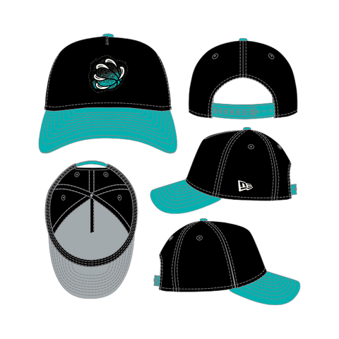 Vancouver Grizzlies Gradient A-Frame 9FORTY Adjustable - Black/Teal