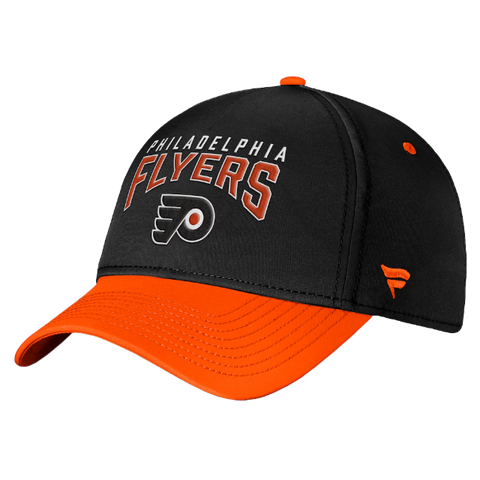 Philadelphia Flyers Fundamental 2-Tone Stretch Fit Hat - Black & Orange