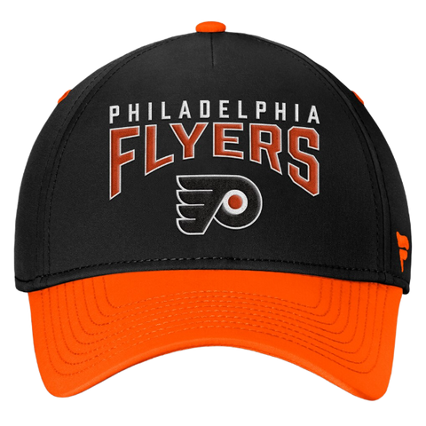 Philadelphia Flyers Fundamental 2-Tone Stretch Fit Hat - Black & Orange