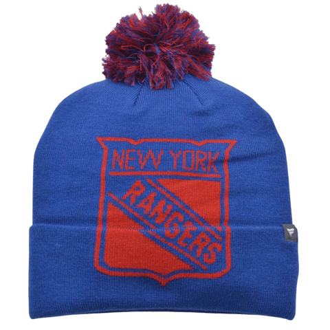 New York Rangers Fanatics Team Pop Toque With Pom - Blue