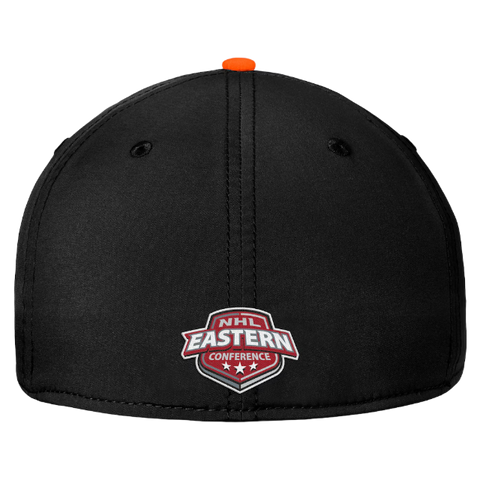 Philadelphia Flyers Fundamental 2-Tone Stretch Fit Hat - Black & Orange