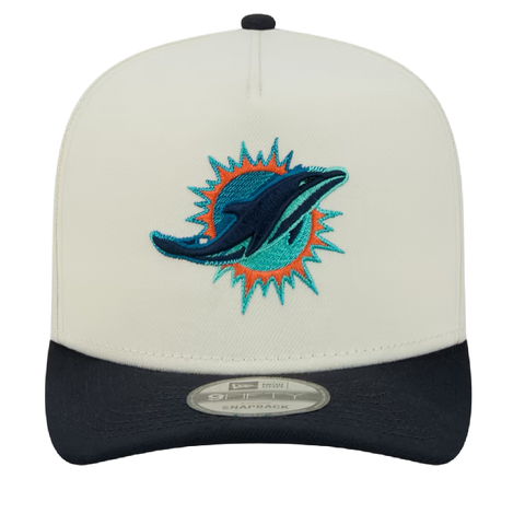 Miami Dolphins New Era 9Fifty A-Frame NFL Rivalries Collection - Cream