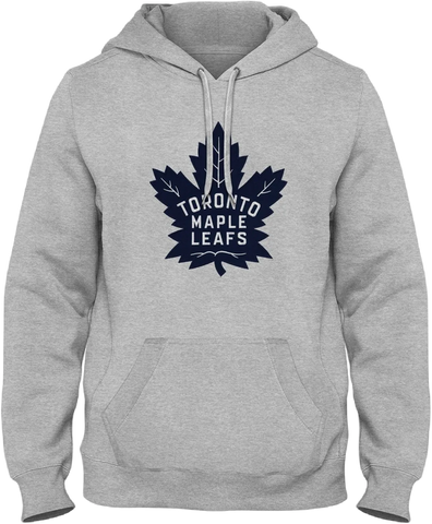 Toronto Maple Leafs Twill Logo Hoodie - Gray