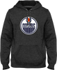 Edmonton Oilers Twill Logo Hoodie - Charcoal