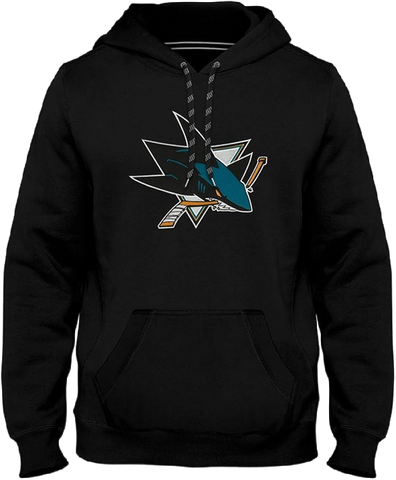 San Jose Sharks Twill Logo Hoodie - Black