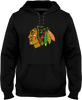 Chicago Blackhawks Twill Logo Hoodie - Black