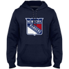 New York Rangers Twill Logo Hoodie - Navy