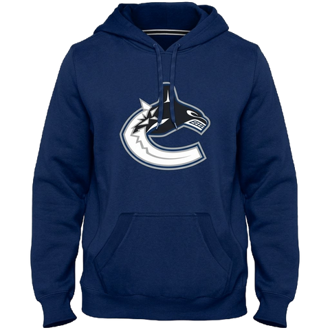 Vancouver Canucks Orca Logo Twill Logo Hoodie - Navy