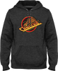 Vancouver Canucks Skate Logo Twill Logo Hoodie - Charcoal
