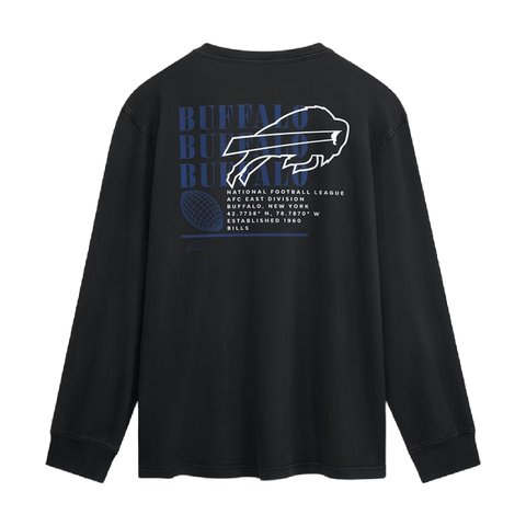 Buffalo Bills Fanatics Fullback Drive Long Sleeve Fashion Top - Black