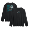 Miami Dolphins Fanatics Fullback Drive Long Sleeve Fashion Top - Black