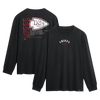 Kansas City Chiefs Fanatics Fullback Drive Long Sleeve Fashion Top - Black