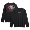 San Francisco 49ers Fanatics Fullback Drive Long Sleeve Fashion Top - Black