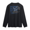 Detroit Lions Fanatics Fullback Drive Long Sleeve Fashion Top - Black