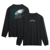 Philadelphia Eagles Fanatics Fullback Drive Long Sleeve Fashion Top - Black