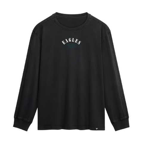 Philadelphia Eagles Fanatics Fullback Drive Long Sleeve Fashion Top - Black