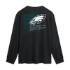 Philadelphia Eagles Fanatics Fullback Drive Long Sleeve Fashion Top - Black