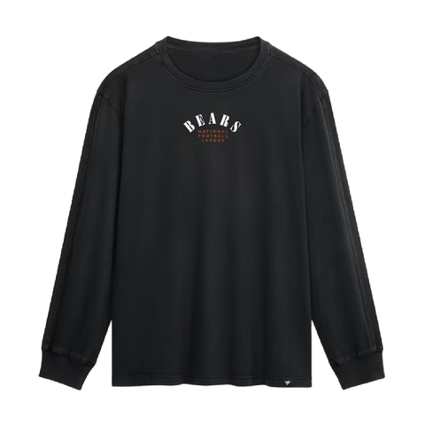 Chicago Bears Fanatics Fullback Drive Long Sleeve Fashion Top - Black