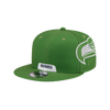 Seattle Seahawks Helmet Logo New Era 9Fifty NFL Rivalries Collection - Lime Green