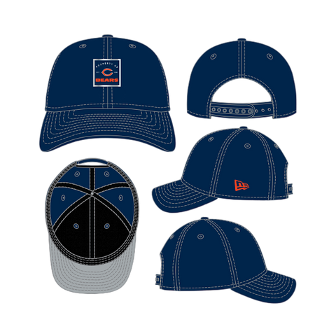 Chicago Bears Technical M-Crown 9FORTY Adjustable One Size Hat - Navy