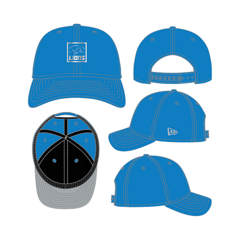 Detroit Lions Technical M-Crown 9FORTY Adjustable One Size Hat - Blue
