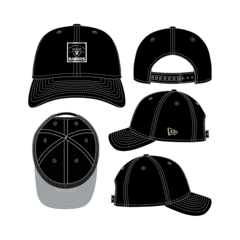 Las Vegas Raiders Technical M-Crown 9FORTY Adjustable One Size Hat - Black