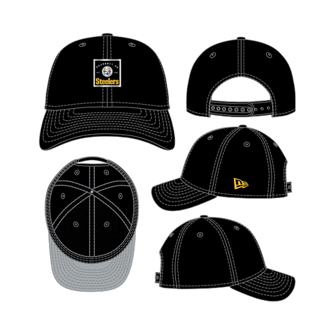 Pittsburgh Steelers Technical M-Crown 9FORTY Adjustable One Size Hat - Black