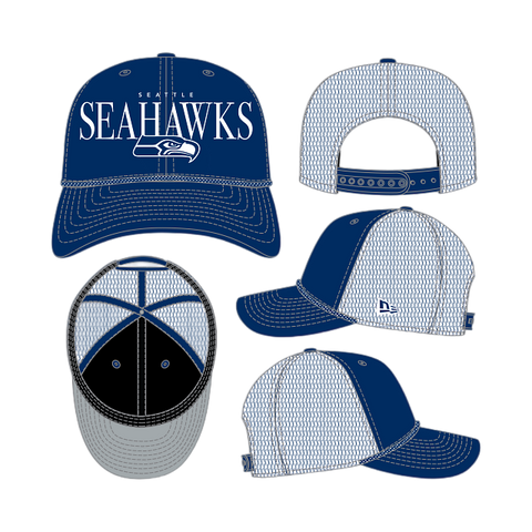 Seattle Seahawks New Era 9SEVENTY Tonal Rope Stretch-Snap Trucker Hat - Navy