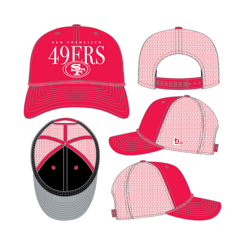 San Francisco 49ers New Era 9SEVENTY Tonal Rope Stretch-Snap Trucker Hat - Red