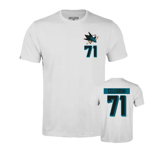San Jose Sharks Macklin Celebrini Richmond Tee - White
