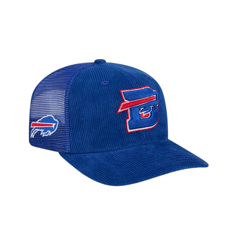Buffalo Bills New Era 9SEVENTY Stretch-Snap Deceptor Letter Logo Trucker Hat - Blue