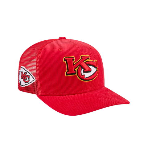 Kansas City Chiefs New Era 9SEVENTY Stretch-Snap Deceptor Letter Logo Trucker Hat - Red