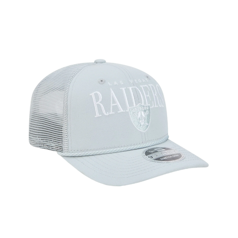 Las Vegas Raiders New Era 9SEVENTY Tonal Rope Stretch-Snap Trucker Hat - Gray