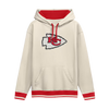 Kansas City Chiefs Vintage Logo Fanatics Thick Fleece Hoodie - Cream
