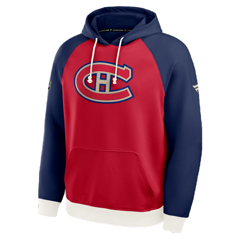 Montreal Canadiens Fanatics NHL Heritage Classic Authentic Pro Tri-Blend Knit Hoodie - Red