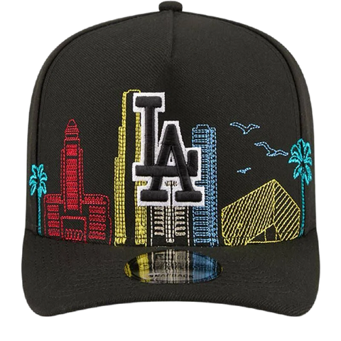 Los Angeles Dodgers Skyline New Era 9FIFTY A-Frame Snapback Hat - Black