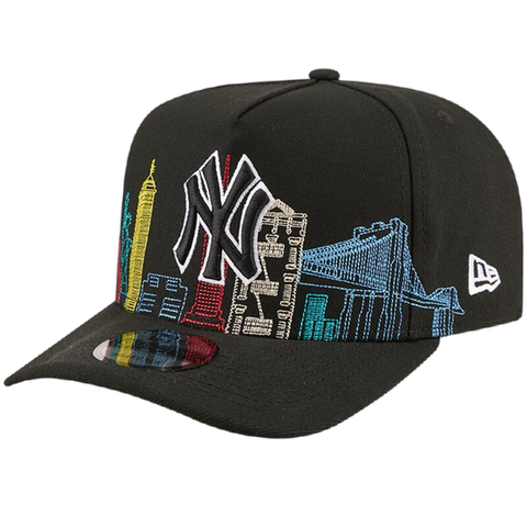 New York Yankees Skyline New Era 9FIFTY A-Frame Snapback Hat - Black