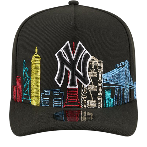 New York Yankees Skyline New Era 9FIFTY A-Frame Snapback Hat - Black
