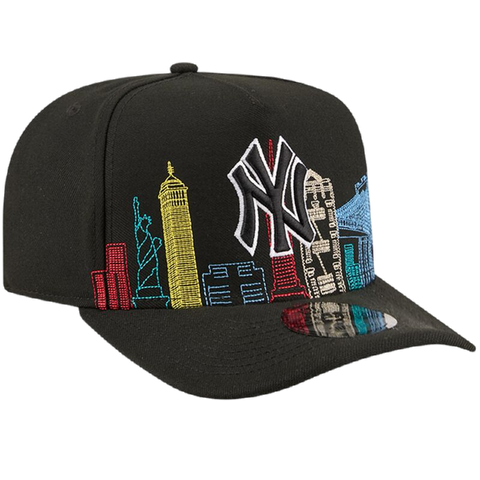 New York Yankees Skyline New Era 9FIFTY A-Frame Snapback Hat - Black