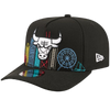Chicago Bulls Skyline New Era 9FIFTY A-Frame Snapback Hat - Black