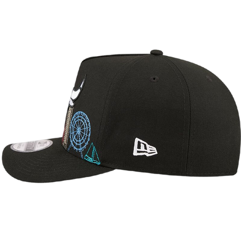 Chicago Bulls Skyline New Era 9FIFTY A-Frame Snapback Hat - Black