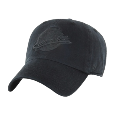Vancouver Canucks Skate Logo 47 Clean Up Hat - Black on Black