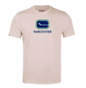 Vancouver Canucks Vintage Logo Levelwear Hometown Tee - Natural Beige