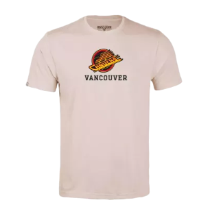 Vancouver Canucks Skate Logo Levelwear Hometown Tee - Natural Beige