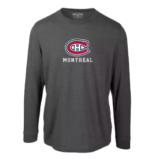 Montreal Canadiens Long Sleeve Levelwear Hometown Tee - Gray