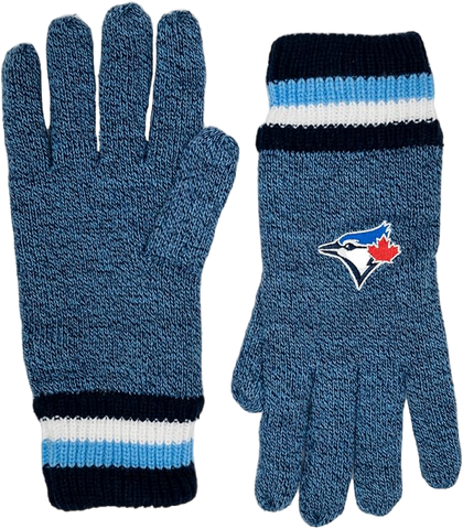 Toronto Blue Jays Polyester Double Lined Winter Gloves One Size Fits Most - Blue