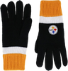 Pittsburgh Steelers Polyester Double Lined Winter Gloves One Size Fits Most - Black