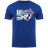 Toronto Blue Jays 50th Anniversary Bulletin T-Shirt - Blue