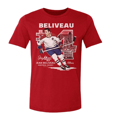 Jean Beliveau Throwback Tee - Red