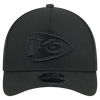 Kansas City Chiefs M-Crown 9FORTY Adjustable One Size Hat - Black on Black